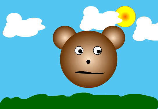 teddy bear and sky